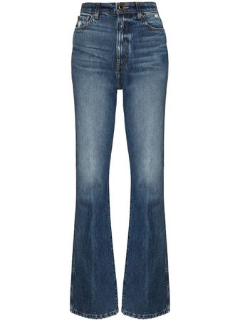 KHAITE Danielle high-waisted distressed jeans - FARFETCH