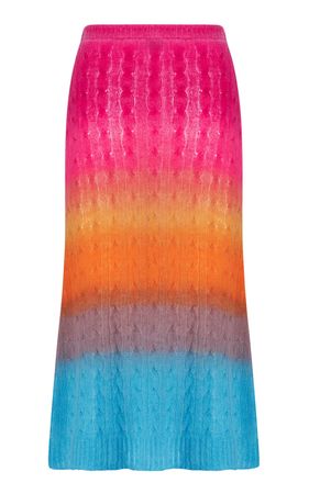 Degradé Cable-Knit Wool Midi Skirt By Etro | Moda Operandi