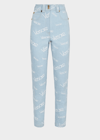 Versace High Vintage Logomania Jeans for Women | US Online Store