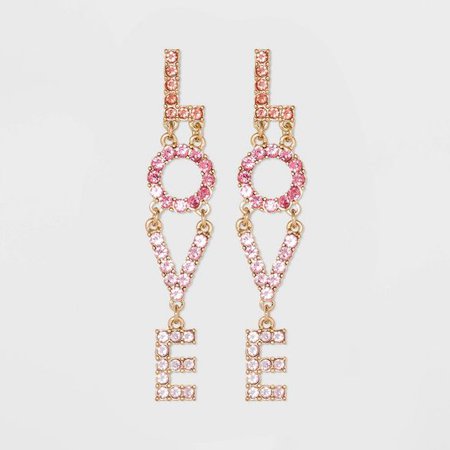 SUGARFIX By BaubleBar Love Drop Earrings - Pink : Target