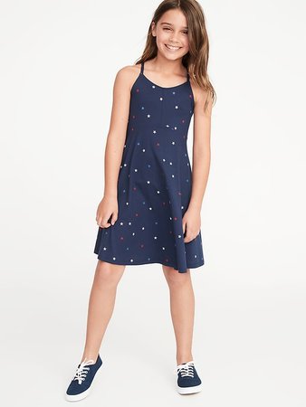 Printed Jersey Fit & Flare Cami Dress for Girls | Old Navy