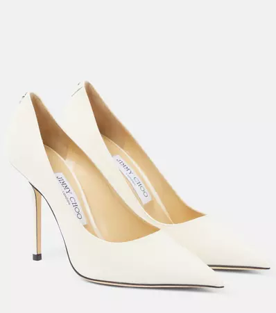 Love 100 Patent Leather Pumps in White - Jimmy Choo | Mytheresa