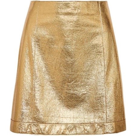 Theory Metallic leather mini skirt ($350)