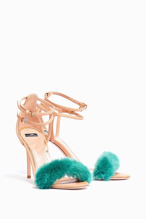 Sandal with faux fur Elisabetta Franchi | Buy online