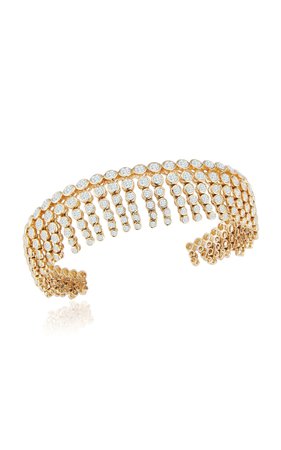 Frisée 14k Gold Diamond Bracelet By Ondyn