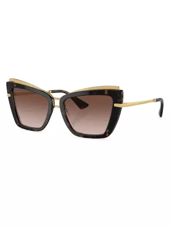 Shop Dolce&Gabbana 54MM Cat-Eye Sunglasses | Saks Fifth Avenue