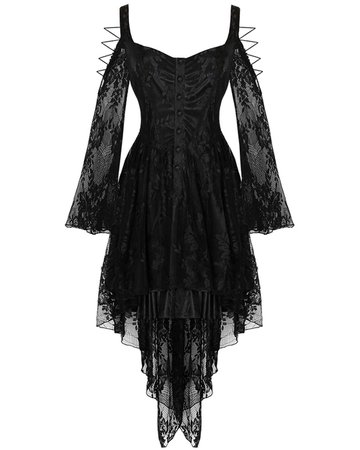 romantic goth lace dress gothic black