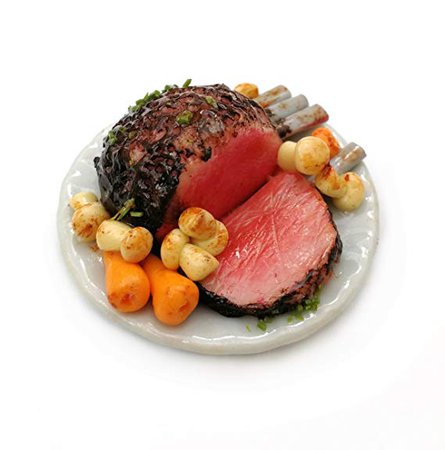 Amazon.com: Dollhouse Miniature Food Grilled Beef Meat on Plate: Gateway