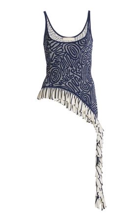 Kendra Asymmetric Ruffled Knit Top By Ulla Johnson | Moda Operandi