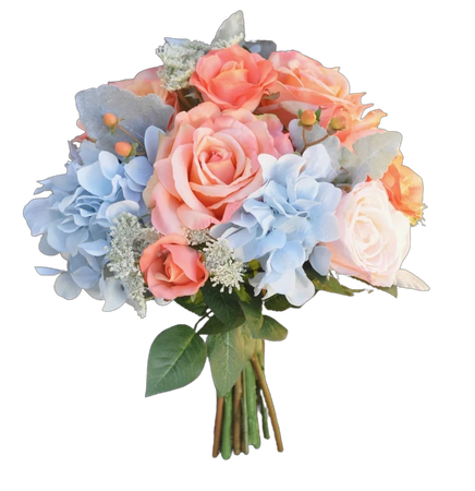 Coral Wedding Bouquet, Wedding Flowers, Bridal Bouquet, Coral Roses, Silk Flowers, Flower Bouquet, Bridal Bouquet, Boho, Bridesmaid Bouquet