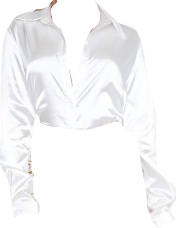 white satin shirt top