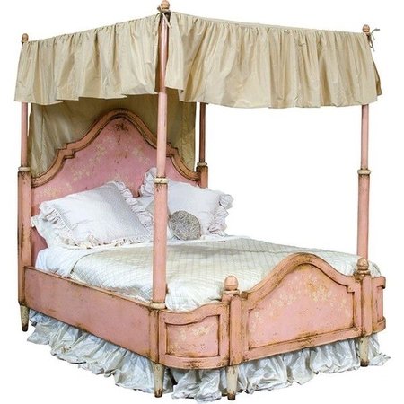 antique pink bed