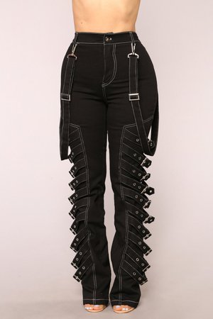 Buckle Up For The Ride Pants - Black