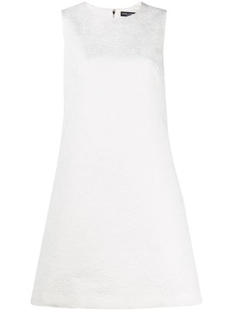 Shop white Dolce & Gabbana floral jacquard shift dress with Express Delivery - Farfetch