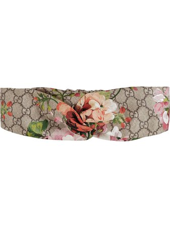Gucci Blooms Print Silk Headband - Farfetch