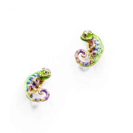 Multi-Color Chameleon Stud Earrings