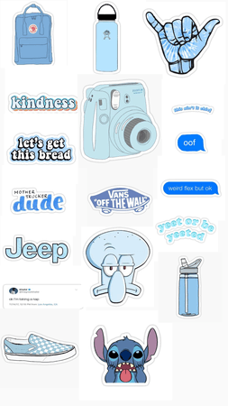 blue aesthetic stickers - Google Search