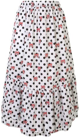 Polka-Dot Print Skirt