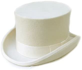 GFM Top Hat: Premium Quality Ivory Cream Top Hat (Size 57 cm M Medium) Wool Felt Wedding Tuxedo Hat : Amazon.co.uk: Clothing