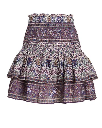 SEA Rosita Floral Smocked Mini Skirt | INTERMIX®