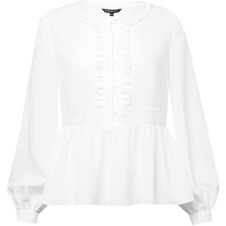 Crepe Light Lace Detail Blouse - House of Fraser