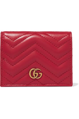 Gucci | GG Marmont small quilted leather wallet | NET-A-PORTER.COM
