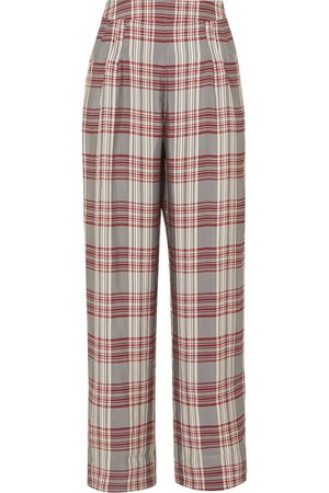 Markus Lupfer | Molly checked crepe trousers | NET-A-PORTER.COM