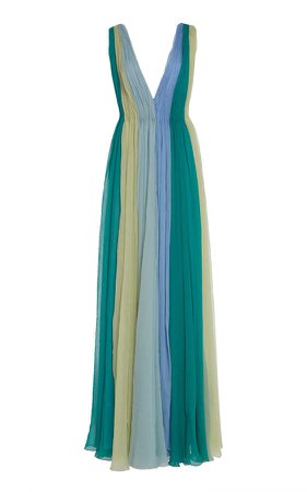 Smocked Silk Gown