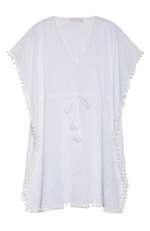 Tory Burch Embroidered Cover-Up Caftan | Nordstrom