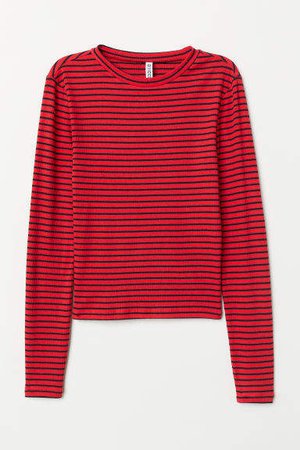 Ribbed Top - Red