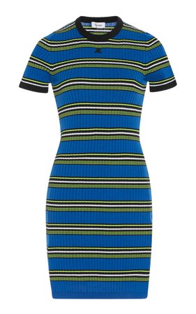 Variegated Striped Knit Dress by Courrèges | Moda Operandi