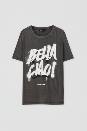 Black Money Heist x Pull&Bear Bella Ciao T-shirt - pull&bear