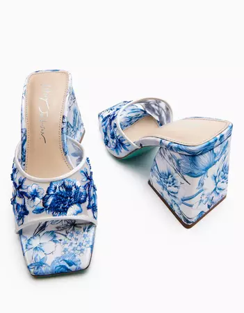 ROO BLUE FLORAL Slip On Heel | Women's Heels – Betsey Johnson