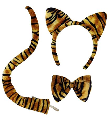 Jacobson Hat Company Adut Tiger Plush 3 Pc. Costume Set, multi-colored, One Size fits Most 24222APAJ [1540909581-129176] - $4.07