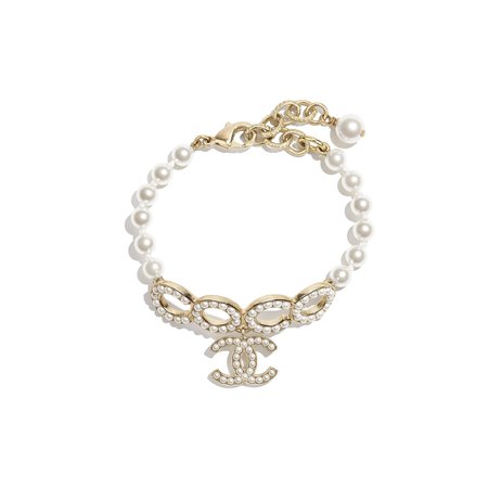 gold chanel bracelet pearls - Google Search