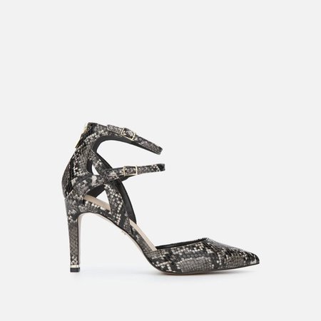 Riley 85 Double Strap Pump in Snake Print