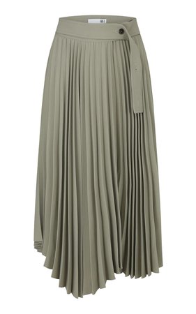 Asymmetrical Pleated Midi Skirt by Recto | Moda Operandi