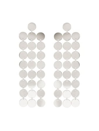 Shop silver Saskia Diez sterling silver disc drop earrings with Express Delivery - Farfetch