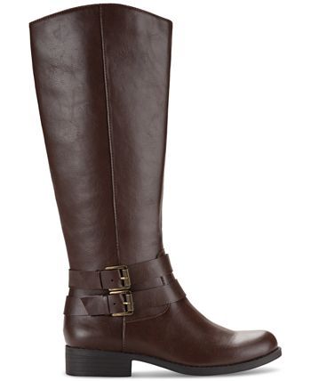 Style & Co Women's Maliaa Wide-Calf Buckled Riding Boots, Created for Macy's - Macy's