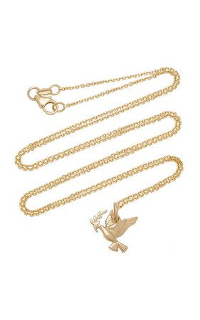 Peace 14k Gold Necklace By With Love Darling | Moda Operandi