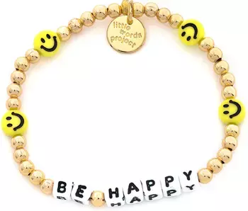 Little Words Project Be Happy Beaded Stretch Bracelet | Nordstrom