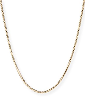 David Yurman 24" 18k Gold Box Chain Necklace