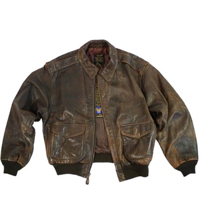 worn leather jacket