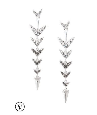 European fashion jewelry S-D-J versatile 3 in 1 arrow drop earrings