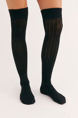 Ribbed Knit Knee Highs | Free People