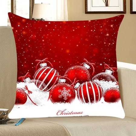 DressLily.com: Photo Gallery - Christmas Snow Balls Pattern Square Throw Pillow Case