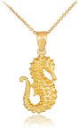 gold seahorse necklace - Google Search
