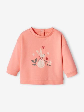 Basic Fleece Sweatshirt for Babies - coral, Baby