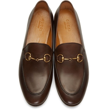 brown loafers gucci