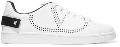 Garavani Net Perforated Leather Sneakers - White